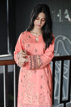Brosha Lawn with Plain Trouser and Fancy Organza Dupatta