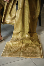 Fancy Lawn Brosha with Plain Trouser and Banarsi Lawn Dupatta