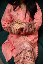 Brosha Lawn with Plain Trouser and Fancy Organza Dupatta