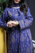 Fancy Lawn Brosha with Plain Trouser and Banarsi Lawn Dupatta