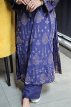 Fancy Lawn Brosha with Plain Trouser and Banarsi Lawn Dupatta