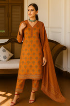 Luxury Lawn 3 Piece with Matching Trouser and Banarsi Dupatta