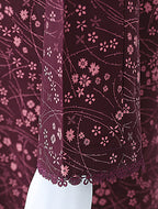 AlKaram Dhanak 2 Piece Beautiful Leaf Pattern With Plain Trouser