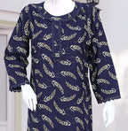 AlKaram Dhanak 2 Piece Beautiful Leaf Pattern With Plain Trouser