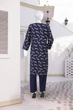 AlKaram Dhanak 2 Piece Beautiful Leaf Pattern With Plain Trouser