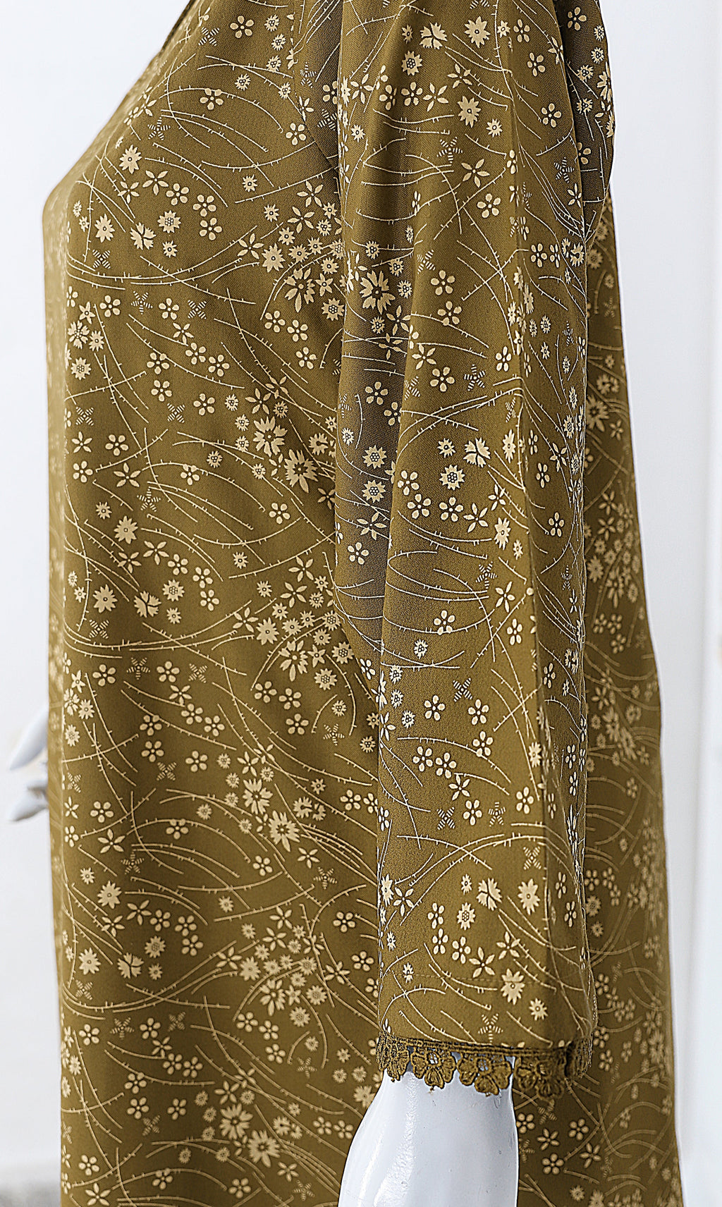 AlKaram Dhanak 2 Piece Beautiful Leaf Pattern With Plain Trouser