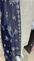 Breeze Exclusive Embriodery Shirt with Raw Silk Trouser and Embriodery Contrast Dupatta