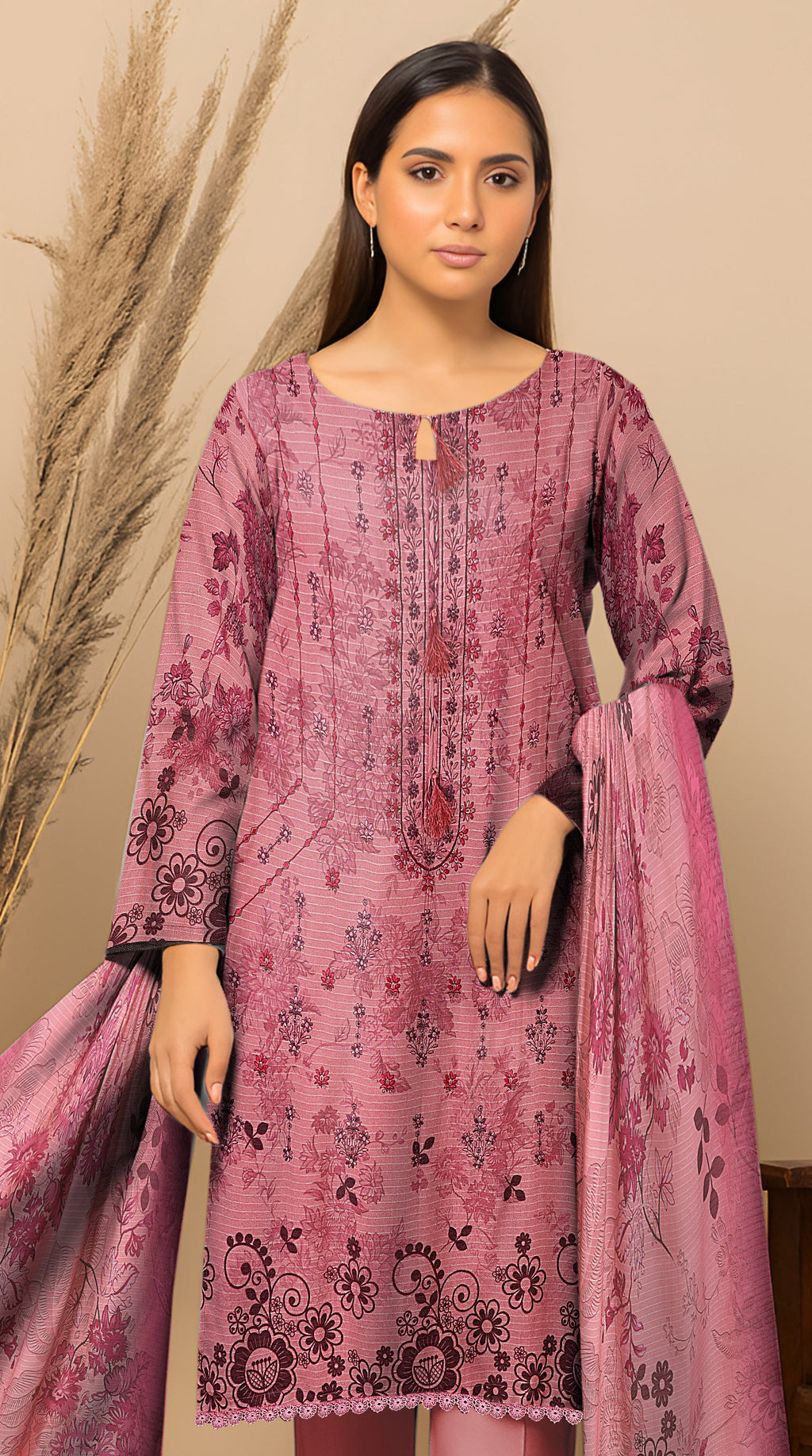 Dhanak Bana Dora 3 Piece Executive Quality Digital Print with Heavy Embriodery