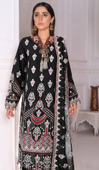 Breeze Exclusive Embriodery Shirt with Raw Silk Trouser and Embriodery Dupatta