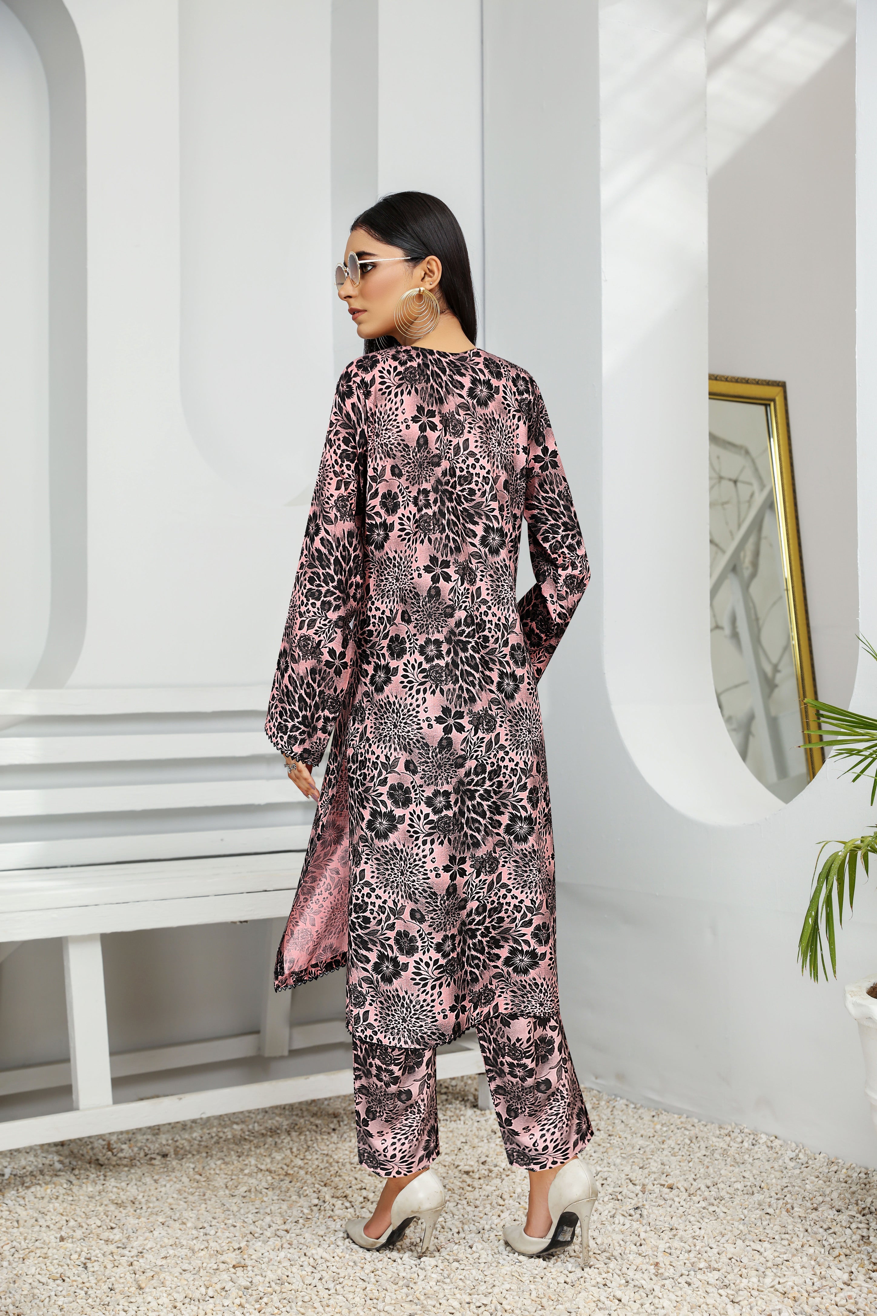 Khaddar 2 Piece Printed All Over Matching Separate