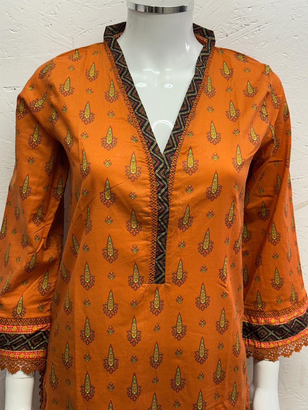 Luxury Lawn 3 Piece with Matching Trouser and Banarsi Dupatta